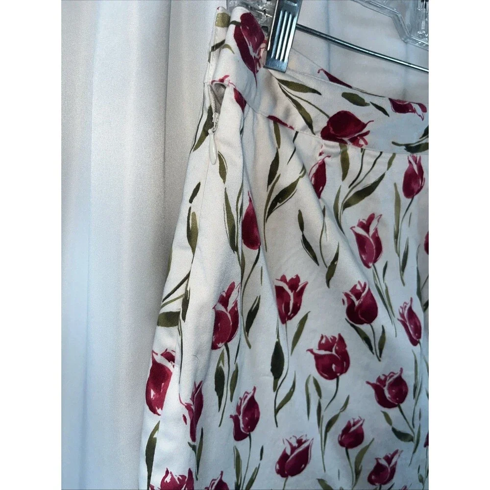 Vintage Ep Pro Women’s Golf Skort All Over Red Tulip Floral Print Size 4 Sports